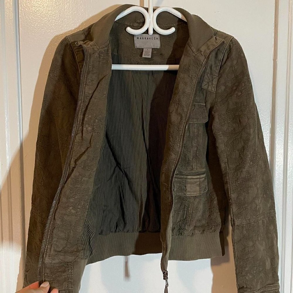 Anthropologie Marrakech Colby Jacquard Bomber Jacket size S - Picture 8 of 11